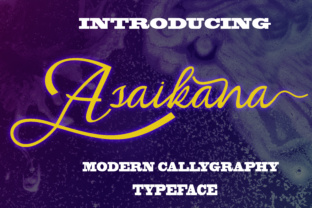 Asaikana Script Handwritten Font for Elegant Craft Projects