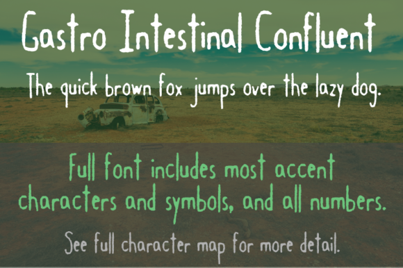 Gastro Intestinal Confluent Decorative Font for Makers