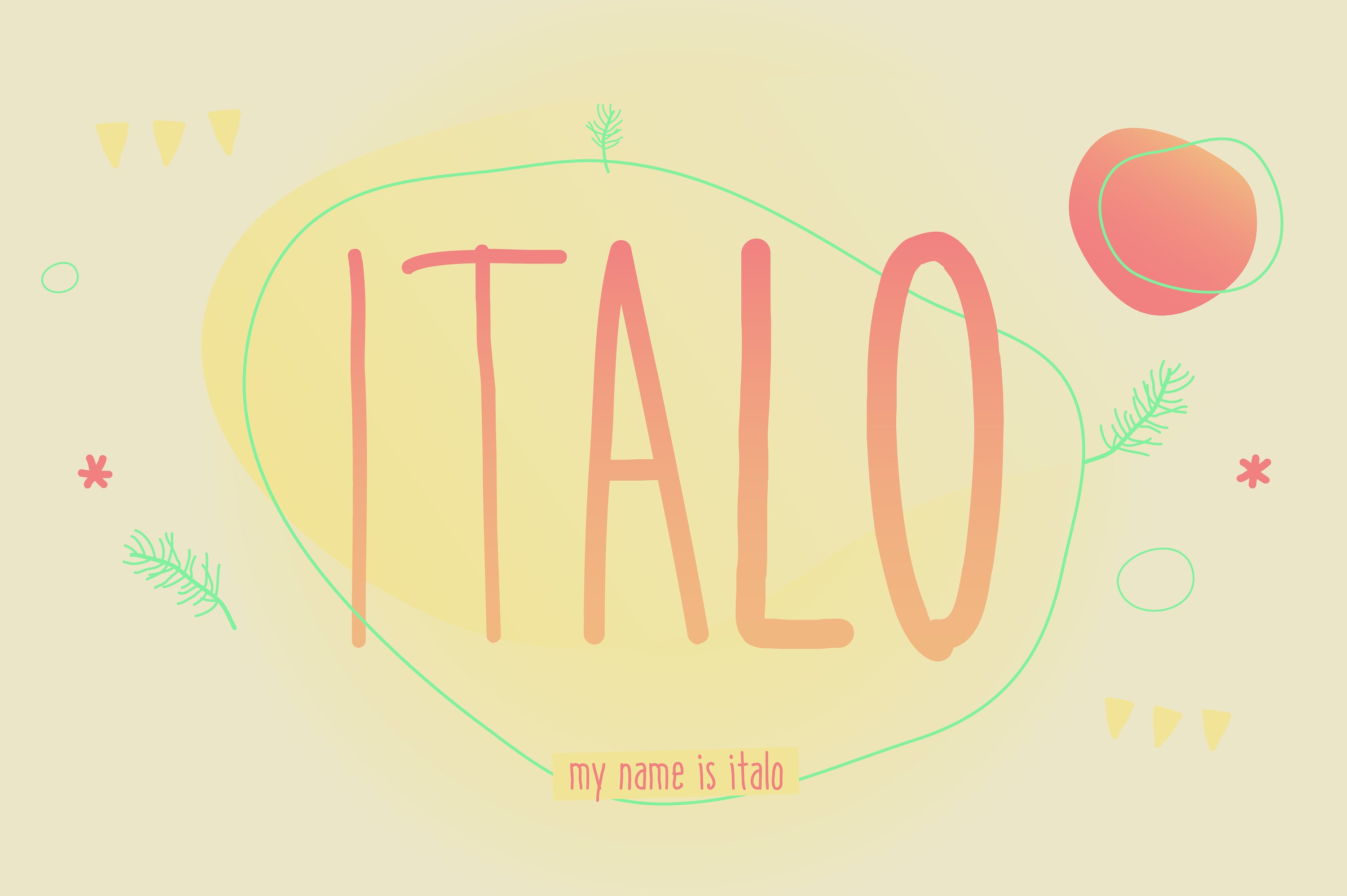 Italo: The Relaxed Sans Serif Font for Handwritten Branding