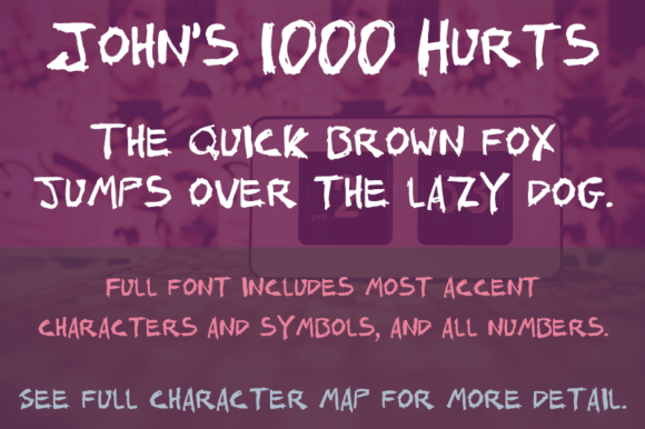 John s 1000 Hurts: A Handwritten Typeface for Publishers