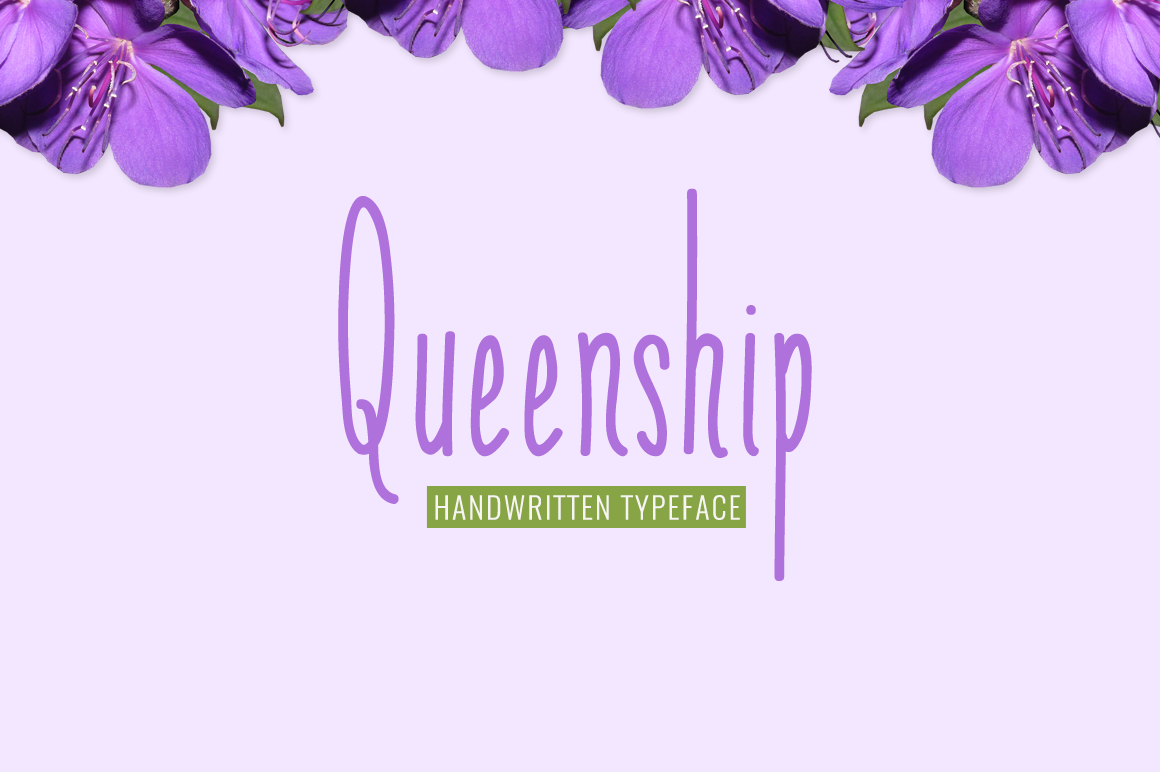 Queenship: An Elegant Playful Script Font for Campaign Design