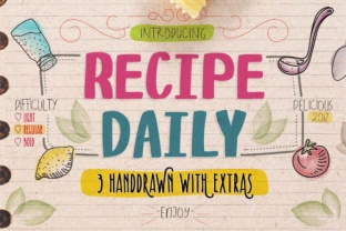 Recipe Daily: A Sans Serif Font for Recipe Notes and Social Media