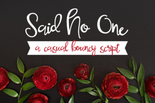 Said No One Font: A Whimsical Script Handwritten Typeface