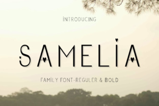 Samelia: A Modern Romantic Sans Serif Font for Web Design