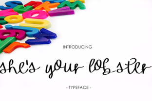 She s Your Lobster: A Playful Handwritten Script Font for Makers