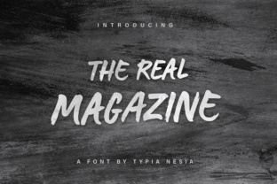 The Real Magazine: A Fresh Dry-Brushed Script Handwritten Font