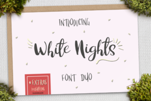 White Nights Font: A Handwritten Script + Sans Serif Pair for Crafters
